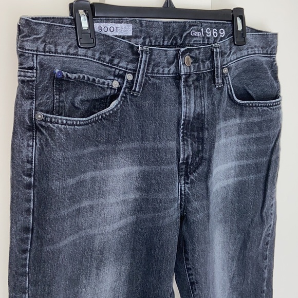 GAP 1969 Gray/Black Bootcut Jeans Denim - Picture 2 of 8